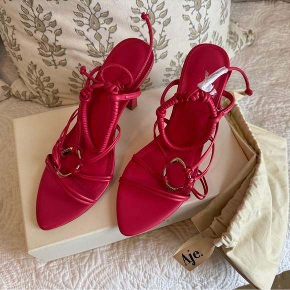 Aje Shoes - AJE Mirage Leather Strappy Heel
